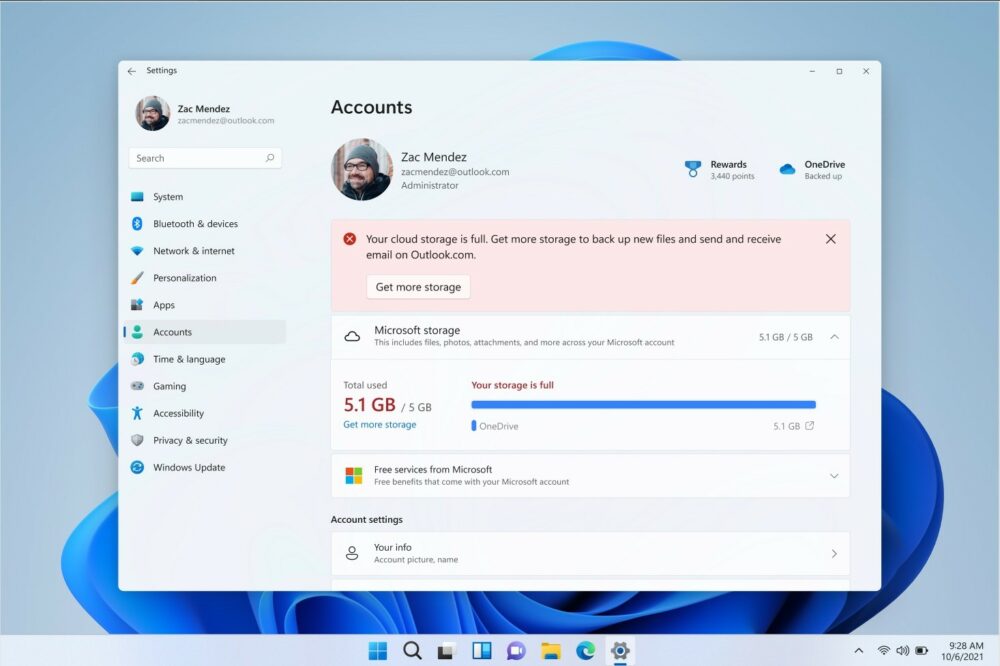 最新Windows 11预览版可以在OneDrive云存储空间即将用完时发出警告 - EVLIT