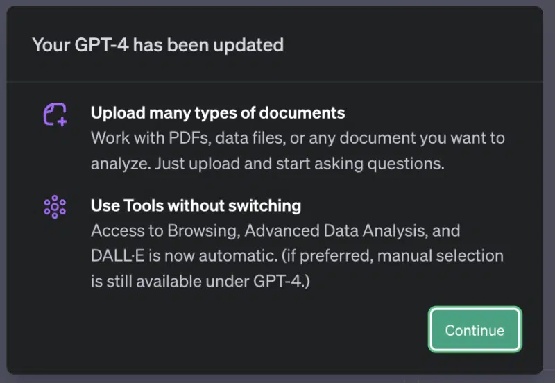 OpenAI 发布更新 ChatGPT ，用户可同时访问所有 GPT-4 工具 - EVLIT
